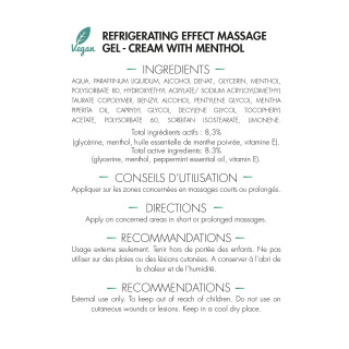 CRÈME DE MASSAGE AU MENTHOL MEDICAFARM